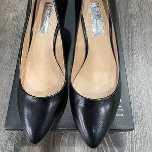 INC black low heel pumps